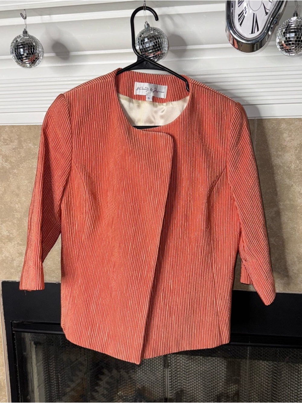 Normandy Monroe Women's Vintage Coat Jacket Size 6 100% Silk Cover Up VTG